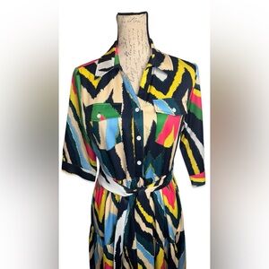 Gracia Abstract Print Dress